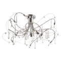 5 Light Crystal Semi Flush Fixture Polished Chrome/Satin Chrome B145