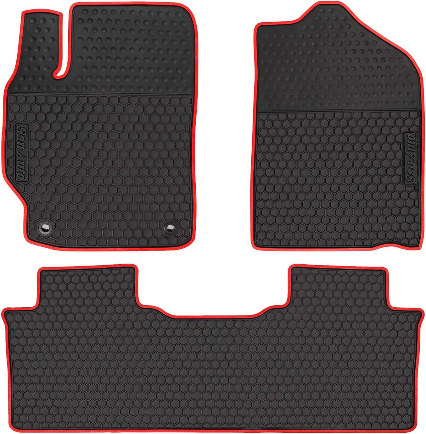 Car Rubber Floor Mat Set Black A8643