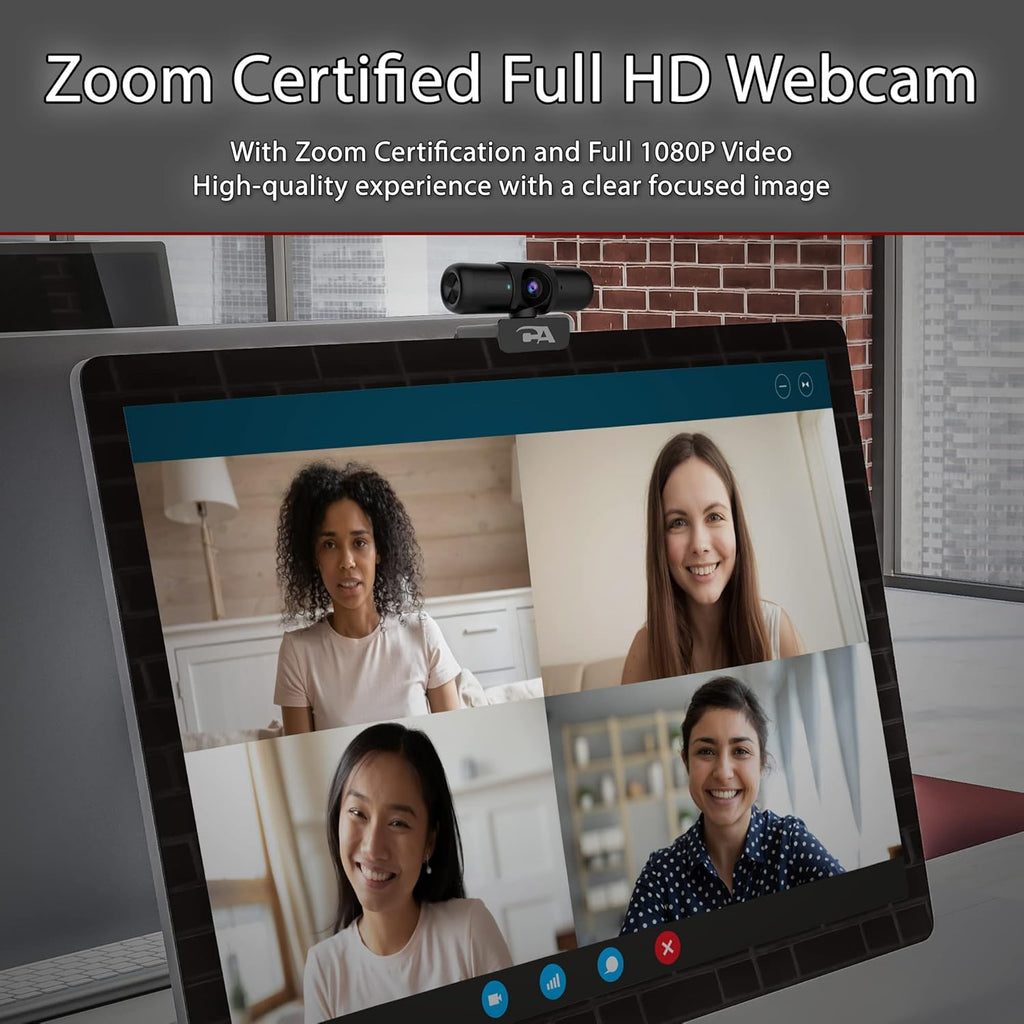 1080p 5MP USB Webcam with Dual Omnidirectional Microphones Y96485