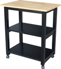 Black/Natural Microwave Cart T826661