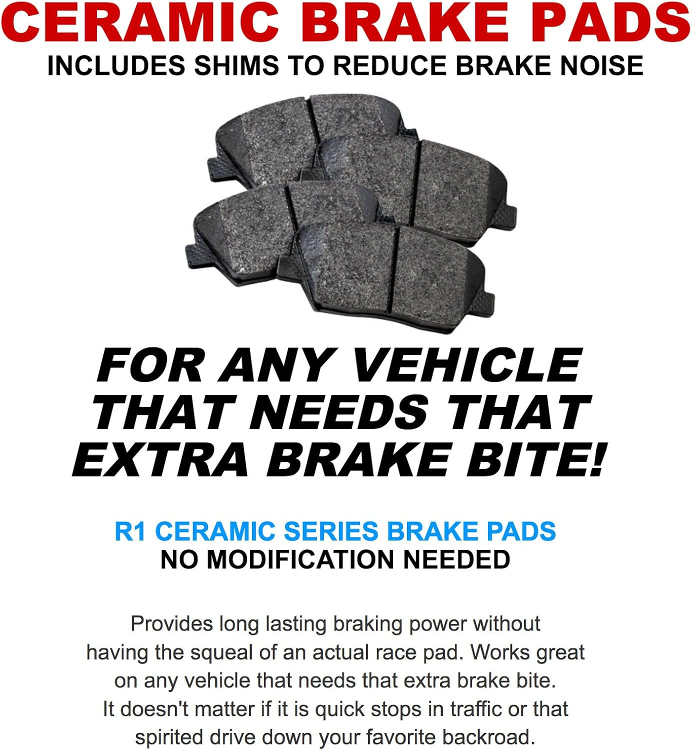 Slotted Brake Rotors Kit & Semi-Met Brake Pads E667845