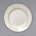 Gold Rim Ivory Stoneware Plate - 12/Case K41023