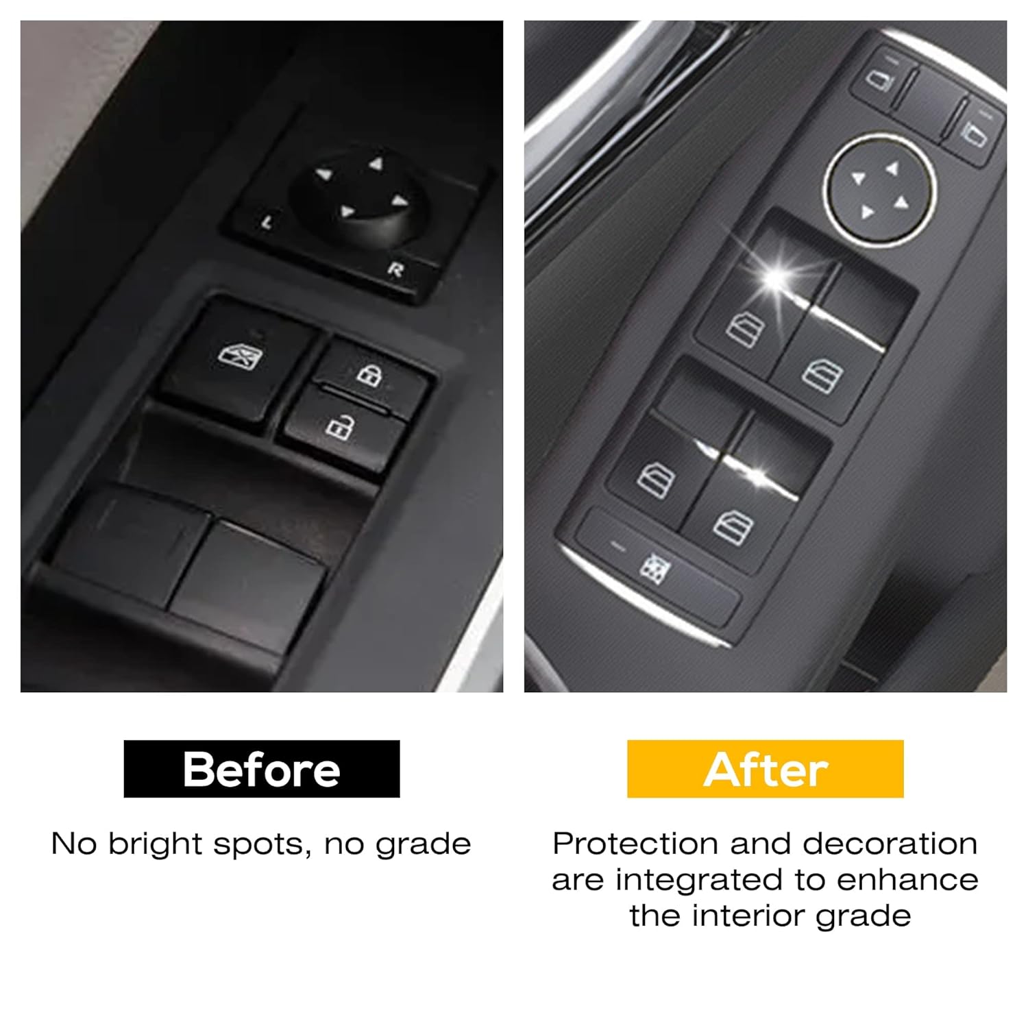 Window Lift Button Trim Stickers Decals Kit K8907