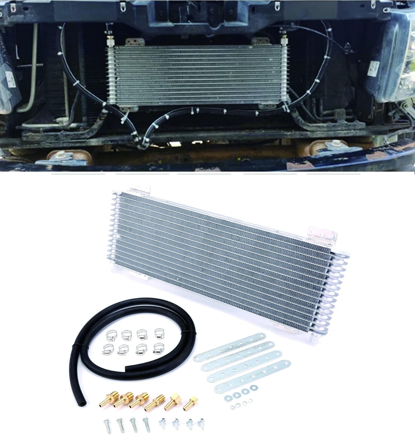 40,000 GVW Transmission Oil Cooler with Mounting Hardware Pack of 2 X84075