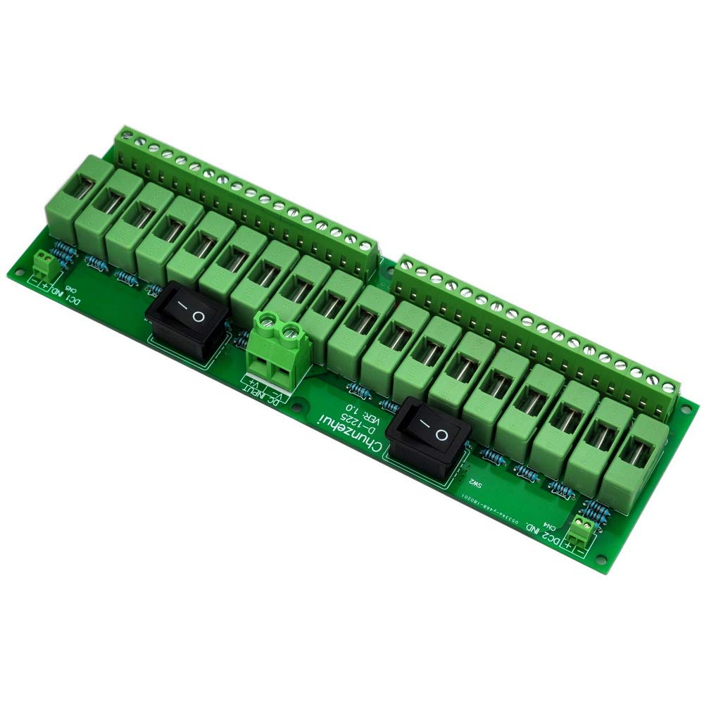 18 Channels 12V/24V 20A Power Distribution Fuse Module, Pack of 2 I59809