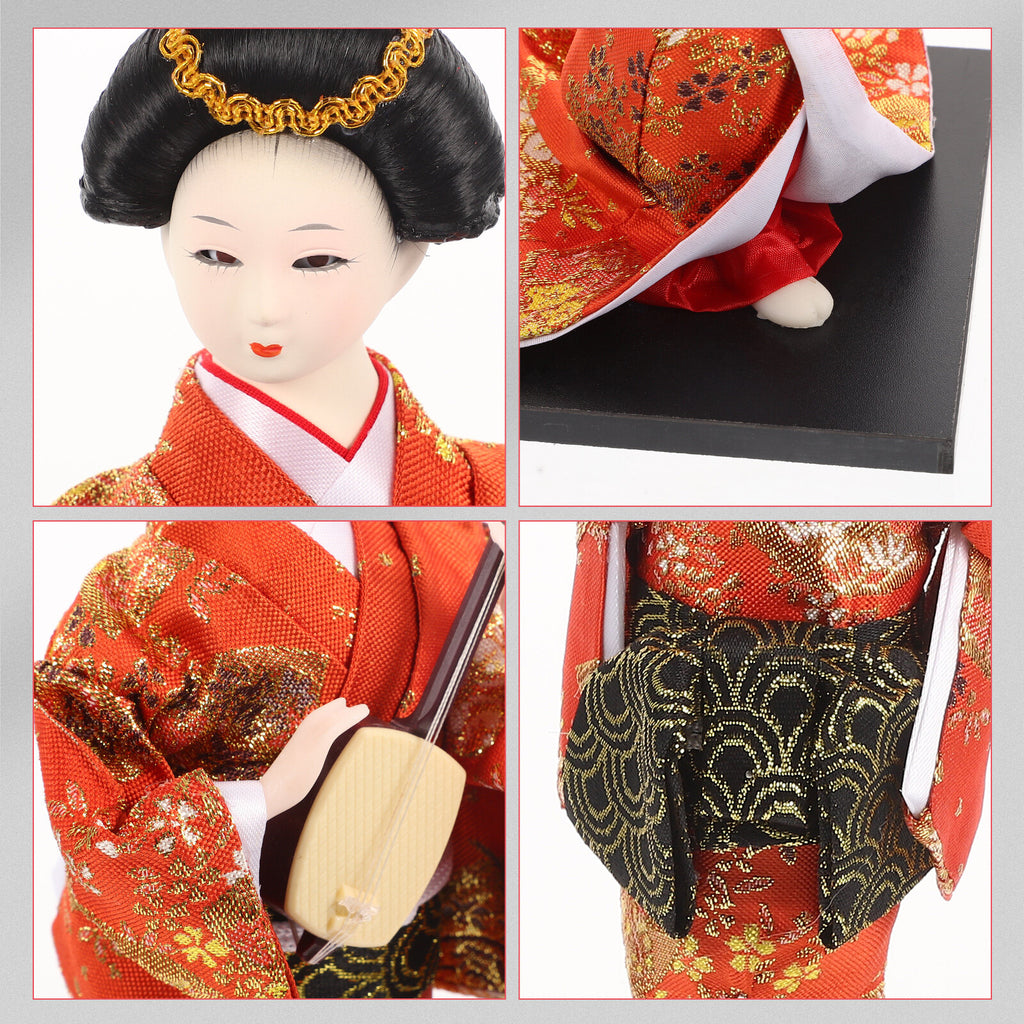 Japanese Geisha Ornaments Antique Statue Miniature Dolls G5404