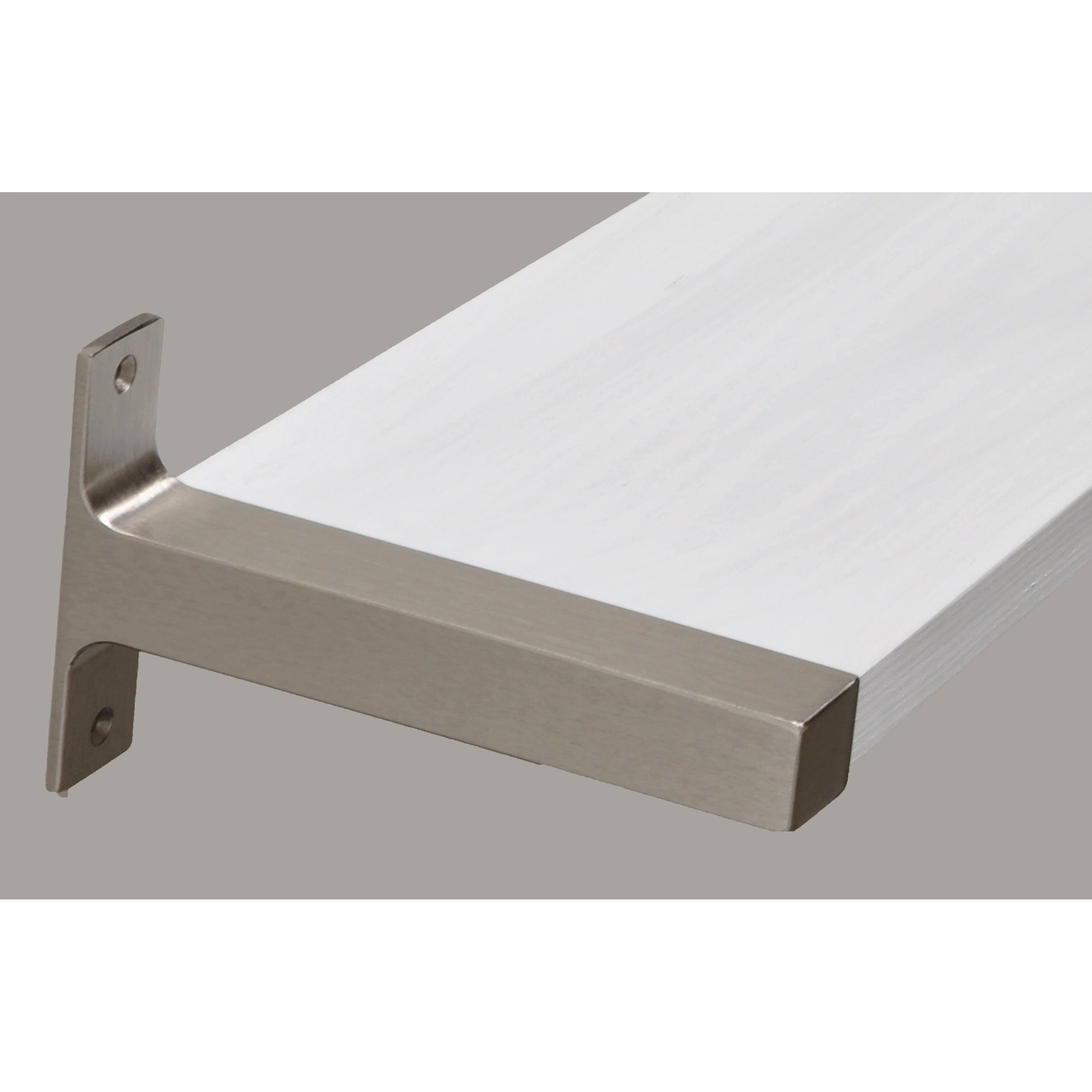 3-Piece Wood Wall Shelf Set Weathered Gray S29835