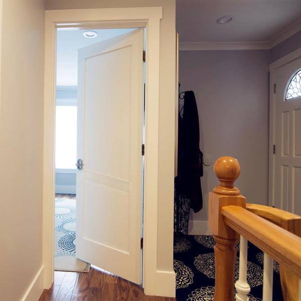 32 in. x 80 in. Primed Solid Hybrid Core MDF Wood Door T896