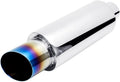 2.25'' Inlet 3'' Outlet Exhaust Burnt Muffler Tip Stainless Steel 14.7'' Length Pack of 2 R181
