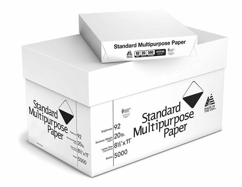5000 Sheets 20lb Copy Paper 92 Bright 8-1/2 x 11 N8312