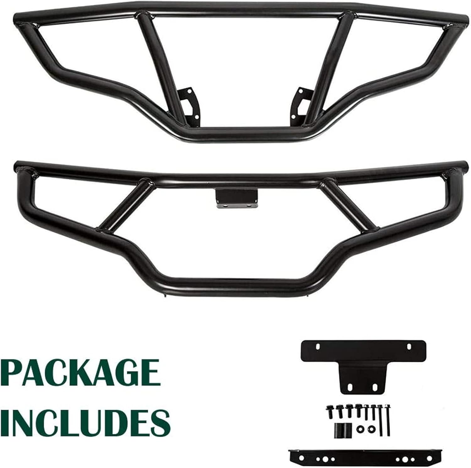 Black Brush Guard Bumper Set 2pcs Q152