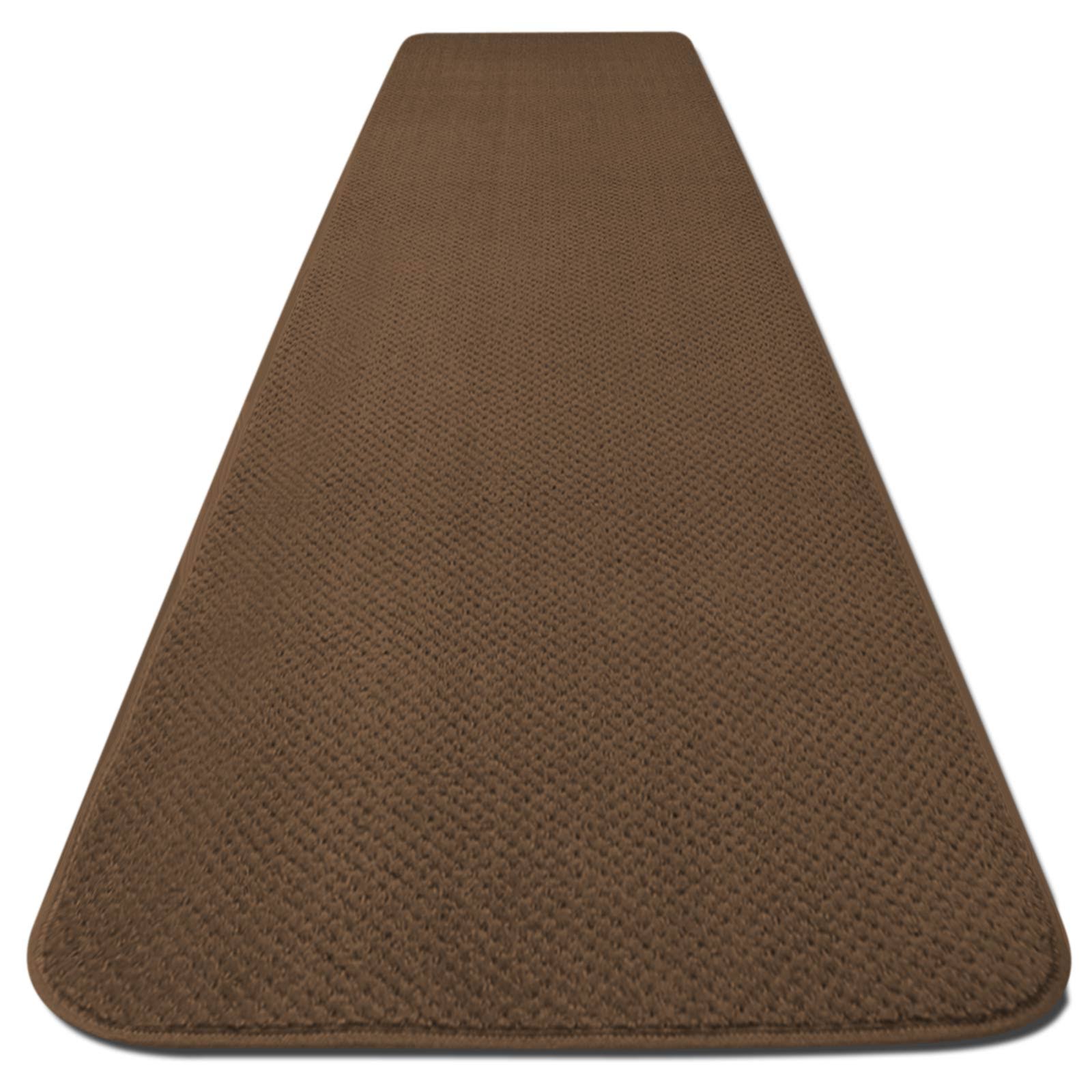 Toffee Brown Skid-Resistant Carpet Runner, 20 ft. x 27 in. U943961