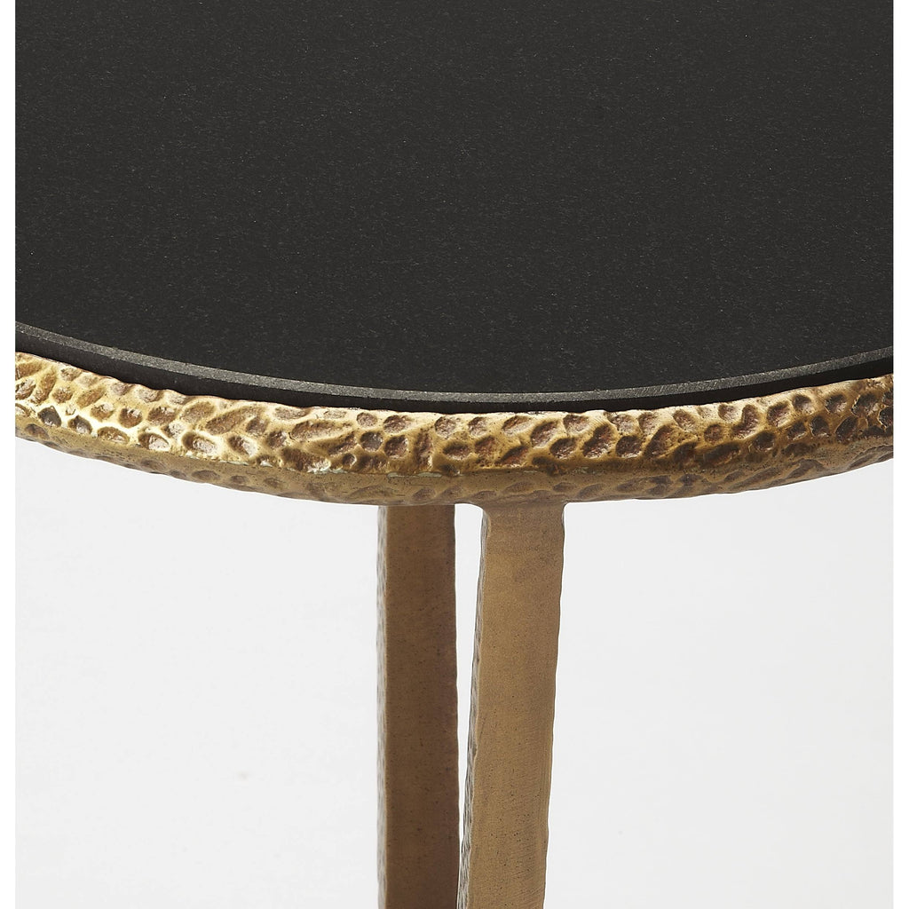 Metal & Stone End Table Z945