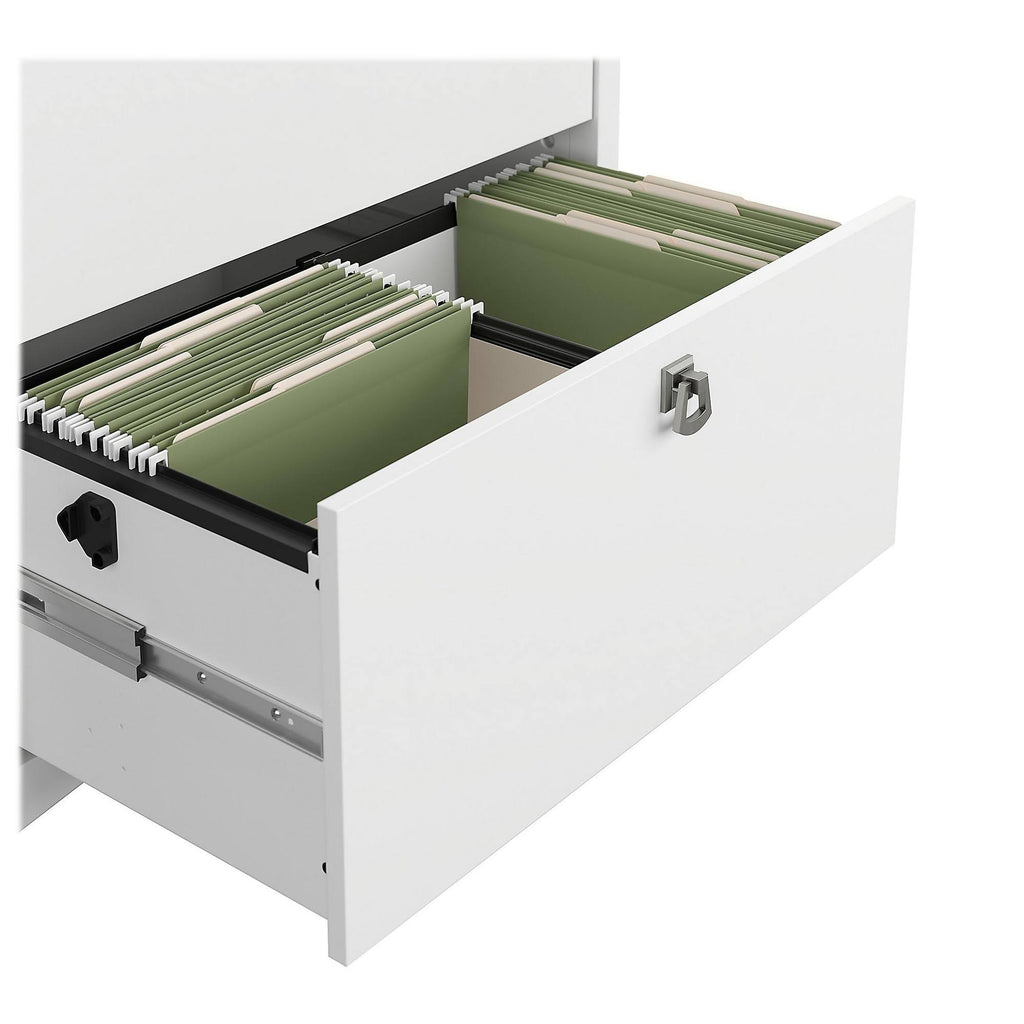 White 2 Drawer Lateral File Cabinet B55854