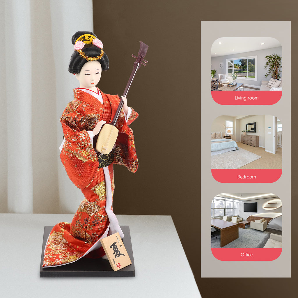 Japanese Geisha Ornaments Antique Statue Miniature Dolls G5404