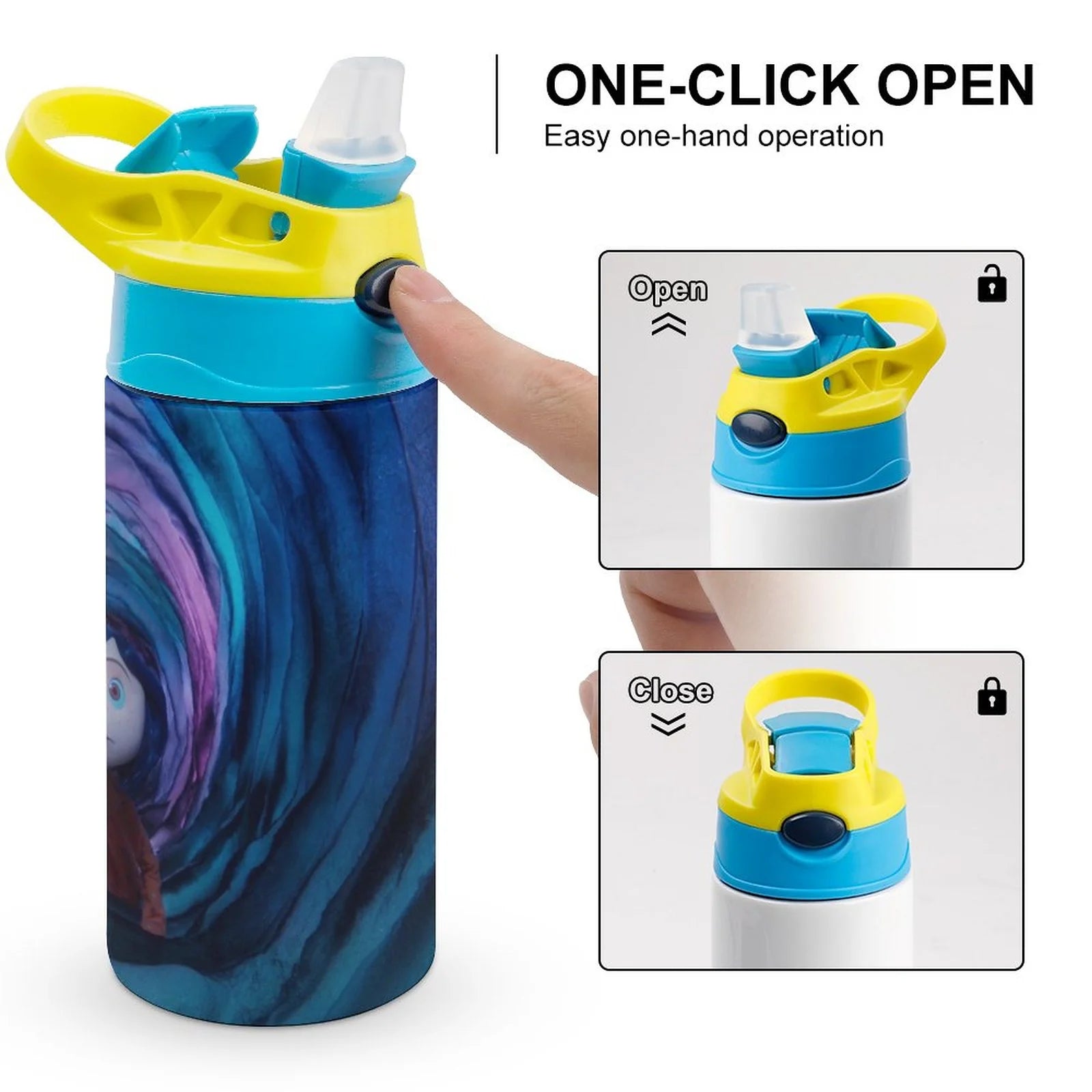 Insulated Stainless Steel Water Bottle with Straw J181780