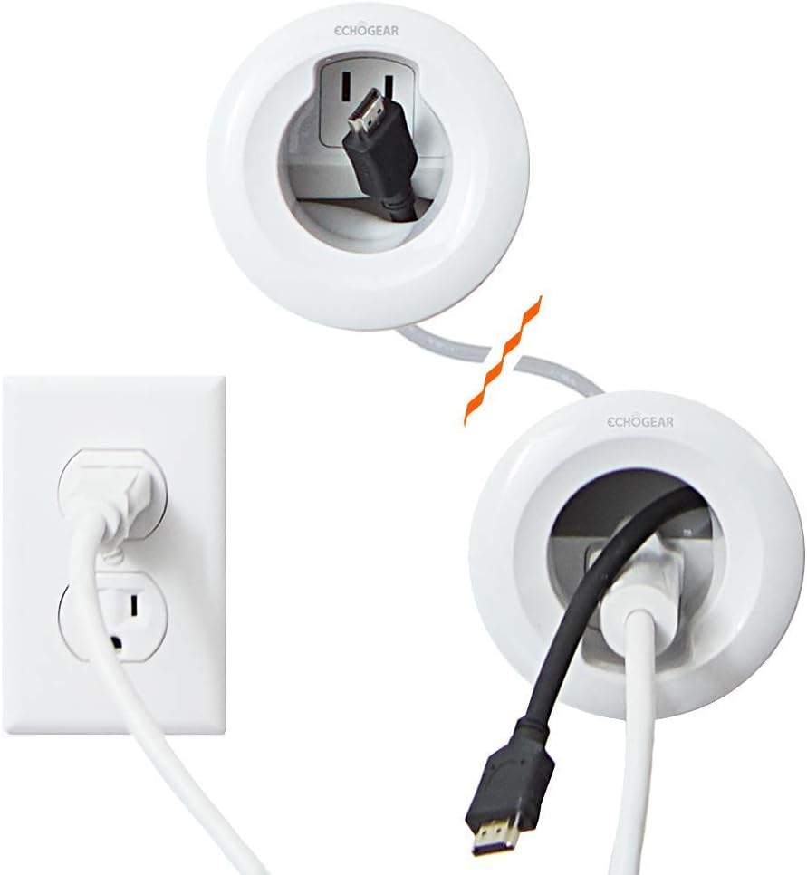 In-Wall Cable Concealer Kit with Hole Saw Drill Attachment, Pack of 2 U2055