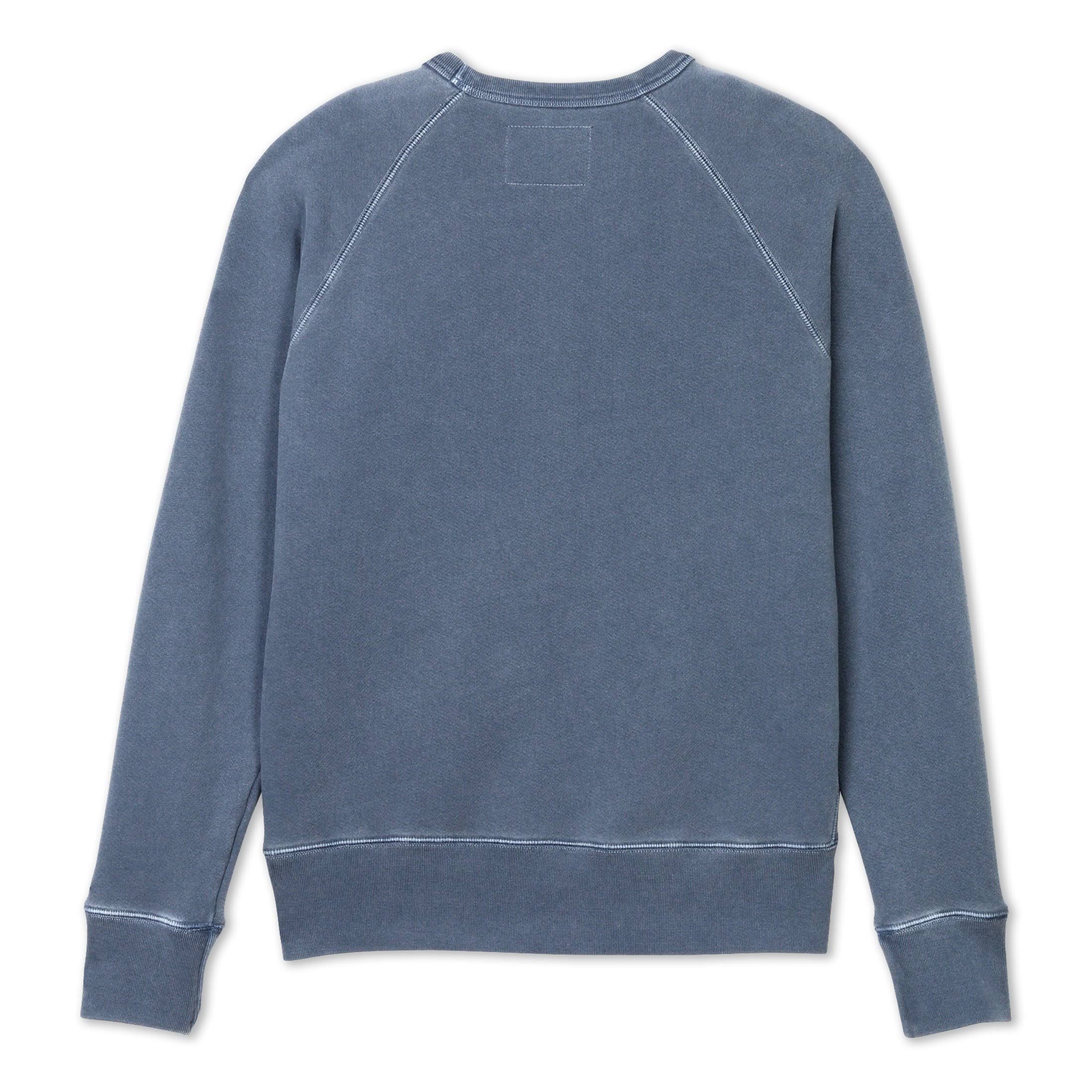 Indigo Garment Dyed Raglan Crew O141278