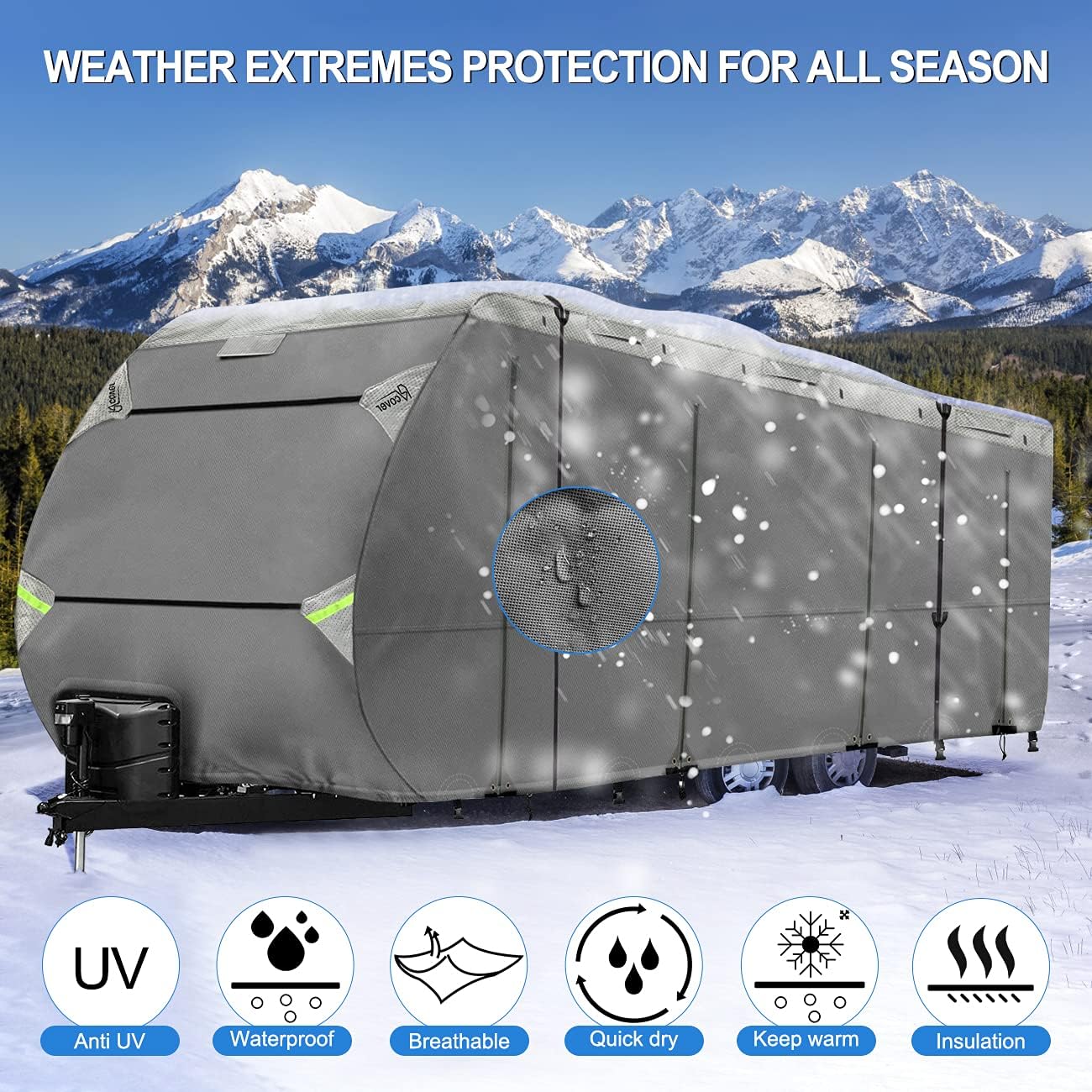 18-20 Non-Woven Fabric Waterproof RV Cover U2327