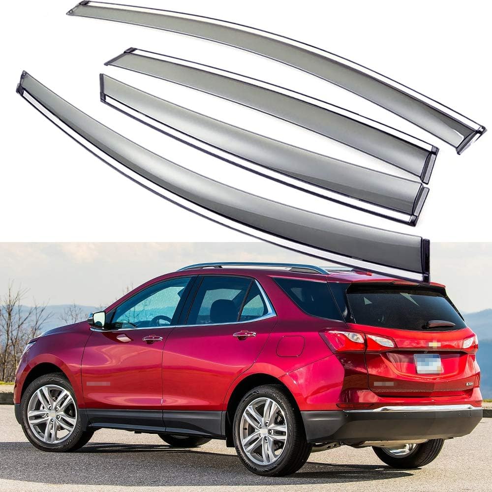 Car Window Visor Vent Shade Deflector Sun/Rain/Fog Guards V840589