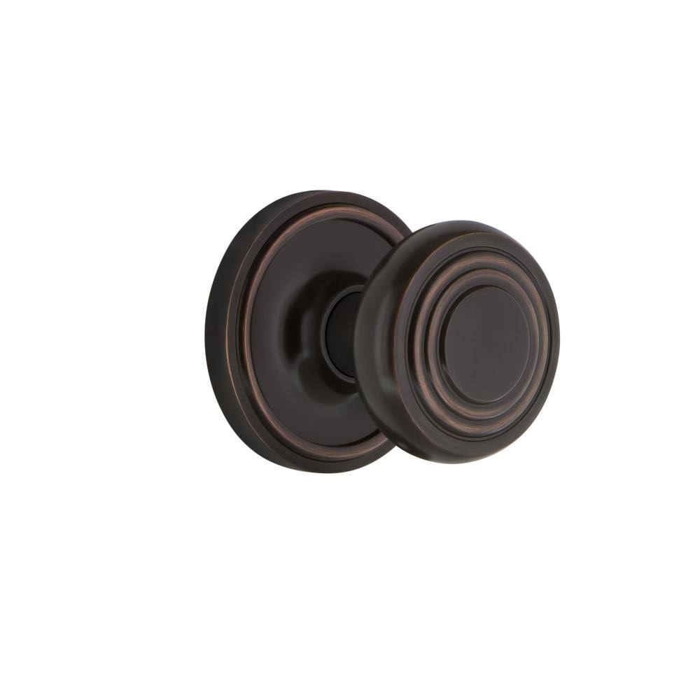 Classic Rosette Interior Mortise Door Knob, Timeless Bronze Y327268