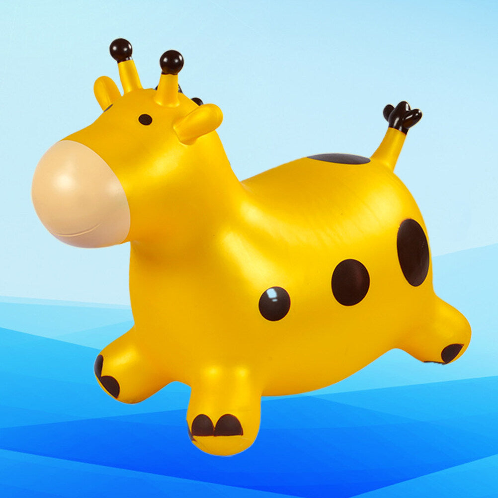 Inflatable Bouncing Horse Outdoor Toy with Air Pump (Yellow) Y26723