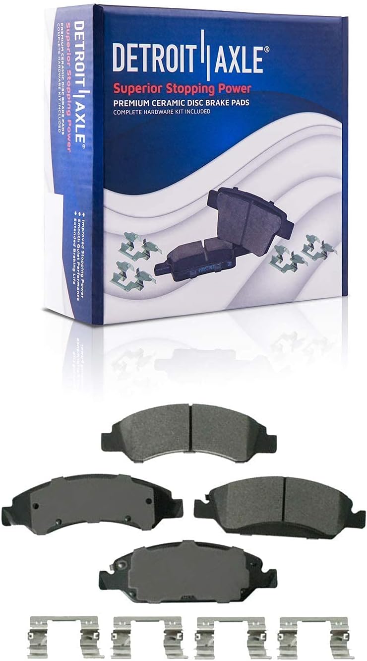 6 Lug Front Drilled Slotted Rotors + Ceramic Brake Pads 4pc Set R417308