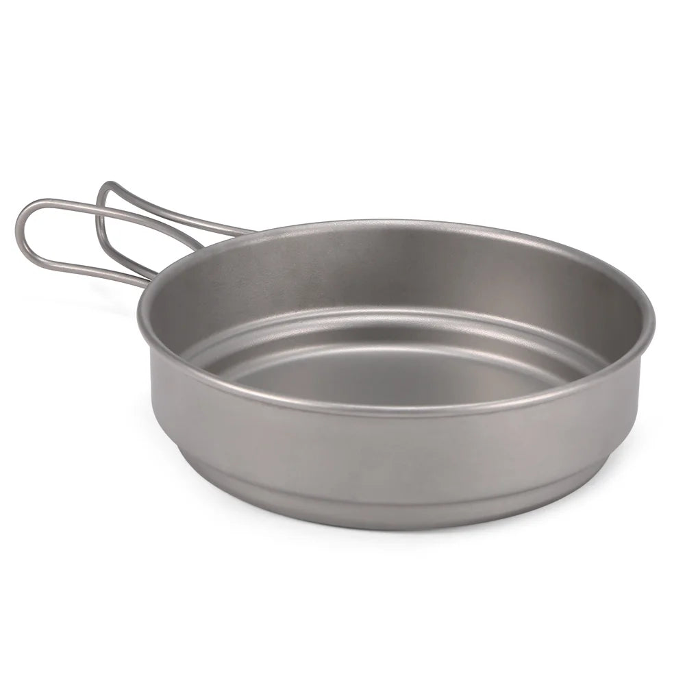 Titanium Cookware Set 1000ml 750ml Pot Pan Spoon M6493