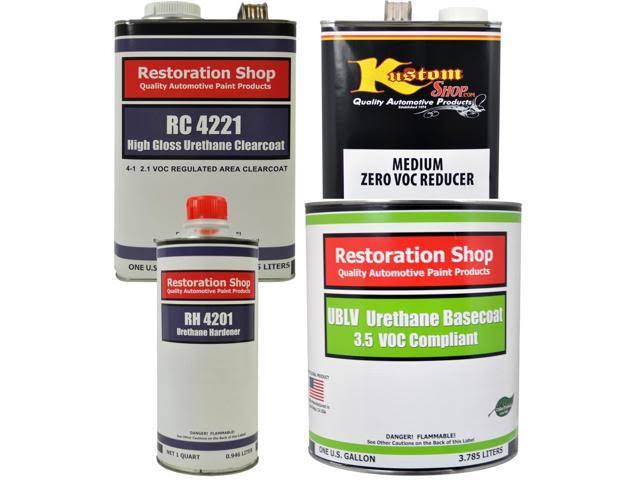 Sonic Blue Metallic Low VOC Urethane Basecoat Clearcoat Car Auto Paint Complete Medium Gallon Kit P800