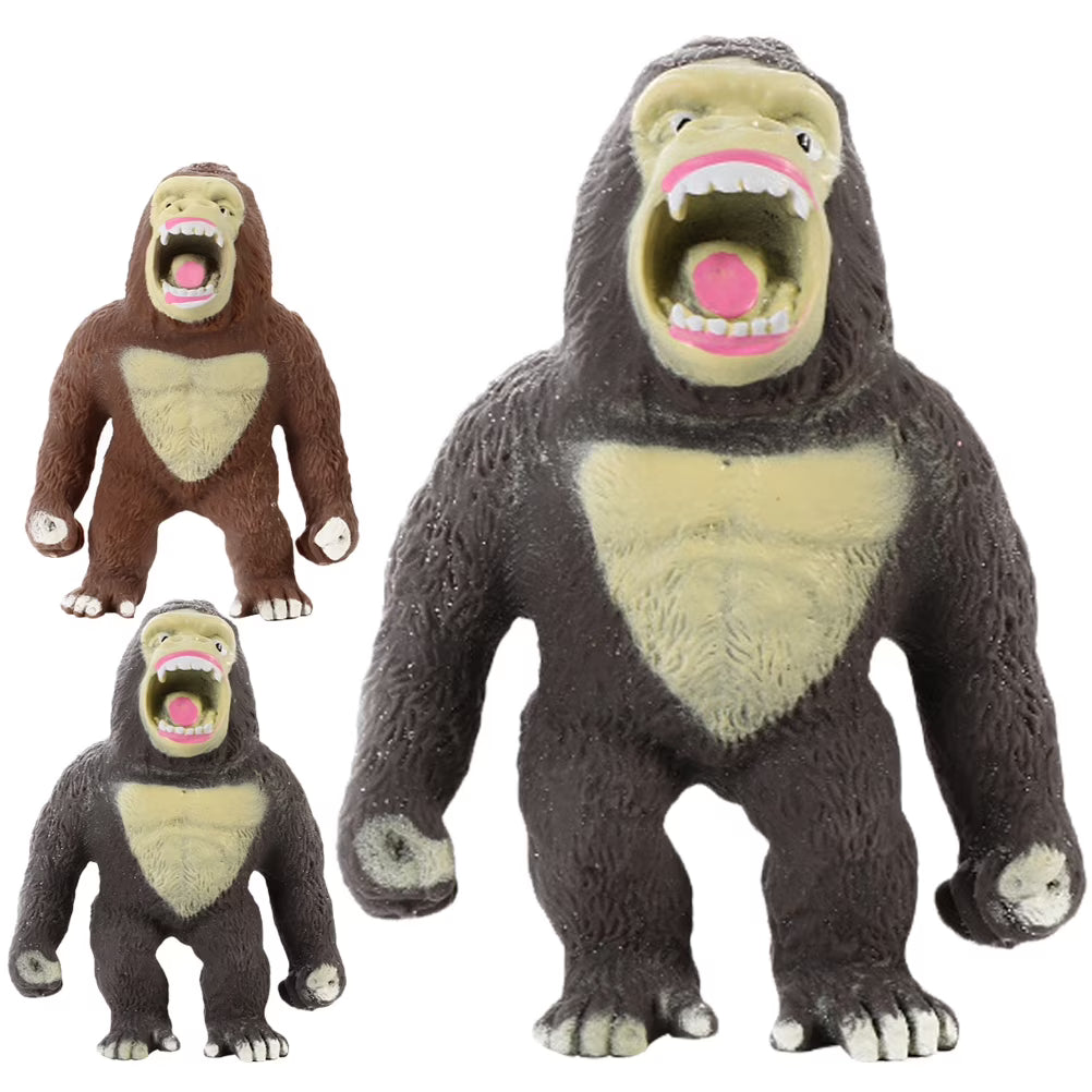 3 Pcs Monkey Toy Pressure Chimpanzee Children’s Toys Animal Decompression Figure E582754