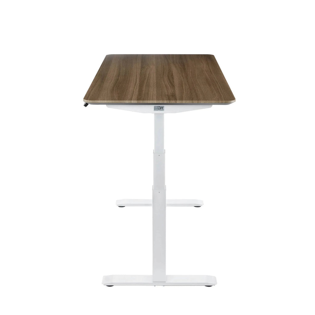Electric Height Adjustable Standing Desk, Ashwood/White P802
