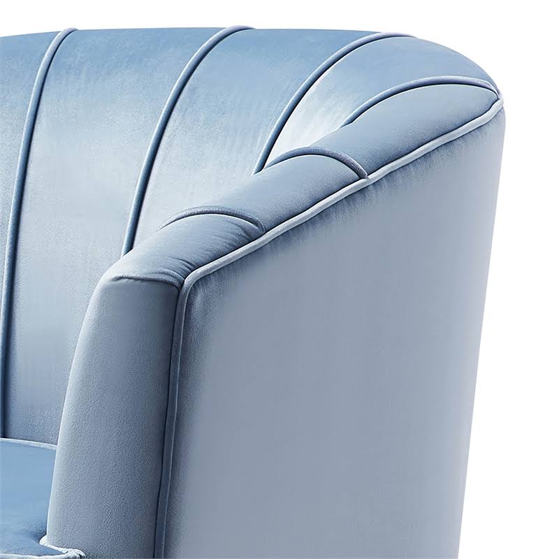Aqua Gray Velvet Accent Chair X226528