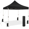 Black Pop-up Canopy with Roller Bag and Sandbags X30589