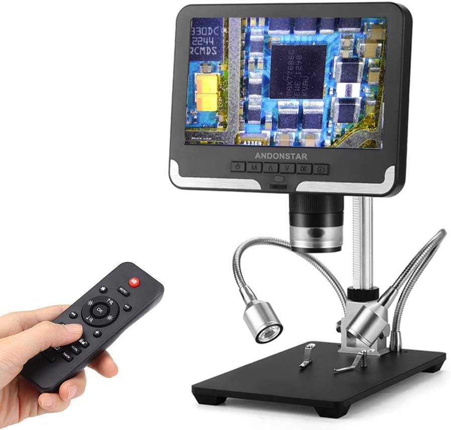 Black 7 inch LCD 1080P Digital Microscope with 200X Magnification L811929