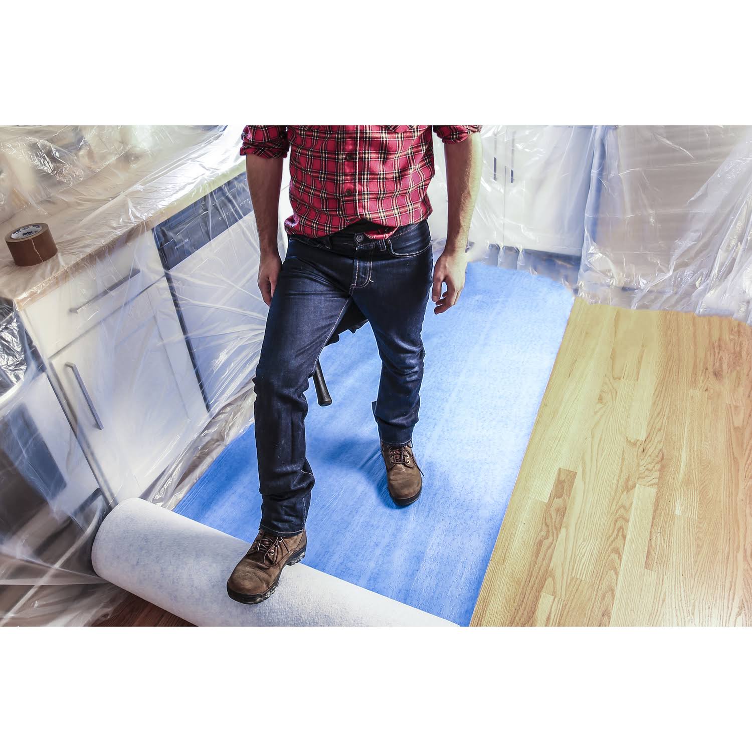 Blue Floor Protection, 40 in. x 54 ft. V315