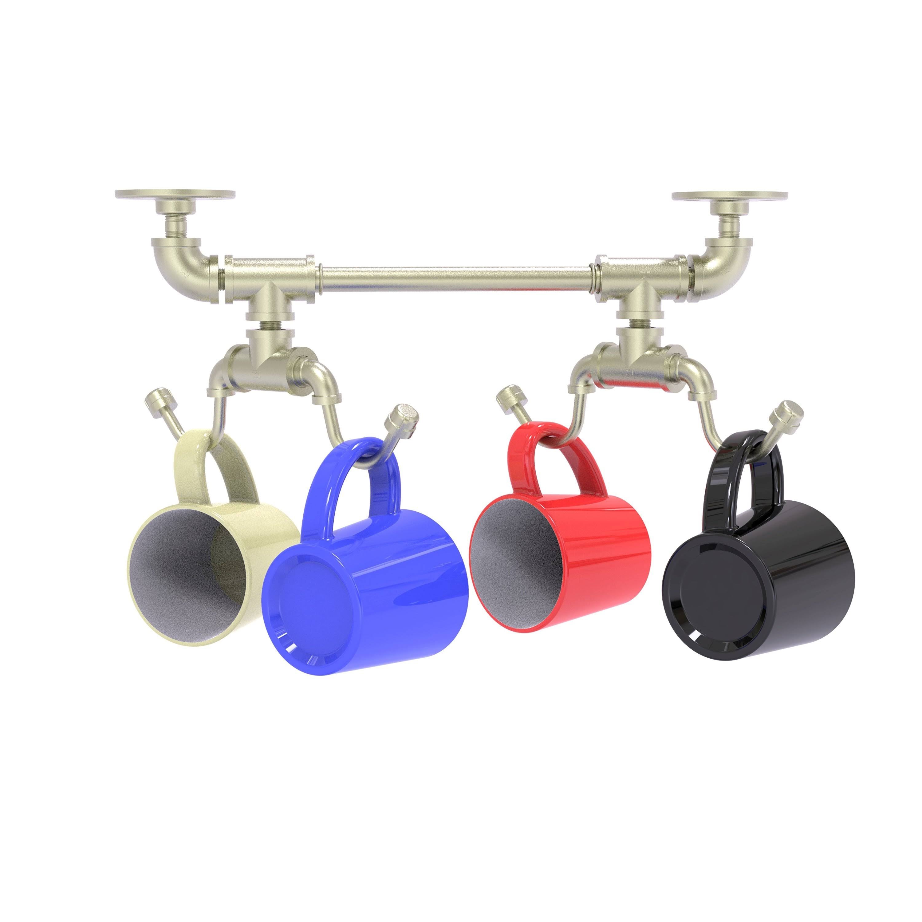 Satin Nickel Under Cabinet Coffee Mug Rack V64169