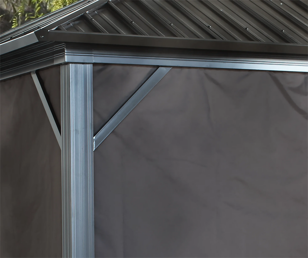 10 x 10 ft. Brown Polyester Curtains B76114