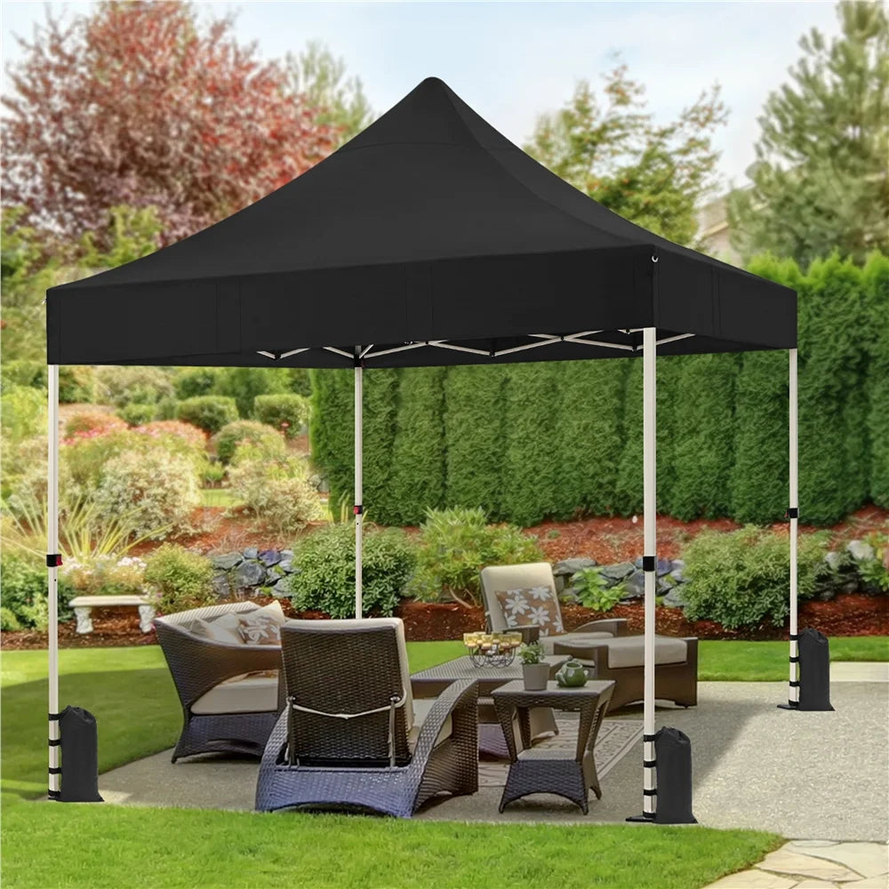 Black Pop-up Canopy with Roller Bag and Sandbags X30589