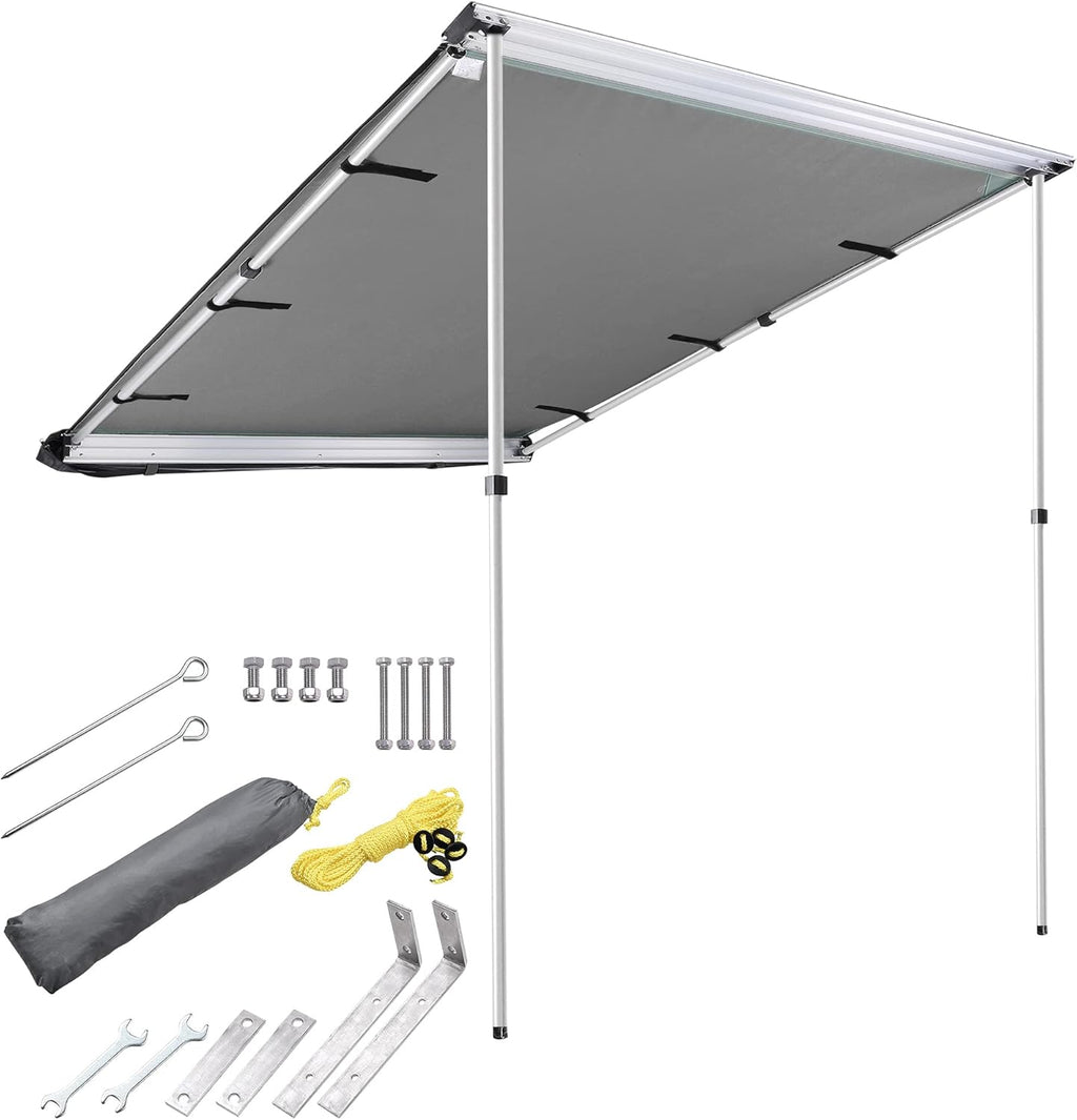 4.6x6.6' Car Side Awning Grey U6319