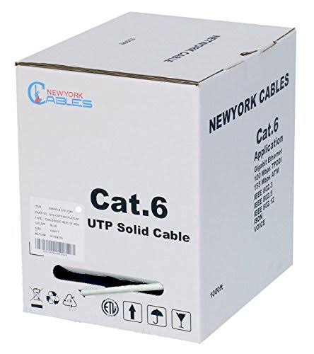 White Cat6a Plenum Pure Copper 1000ft UTP 23 AWG Cable D4620
