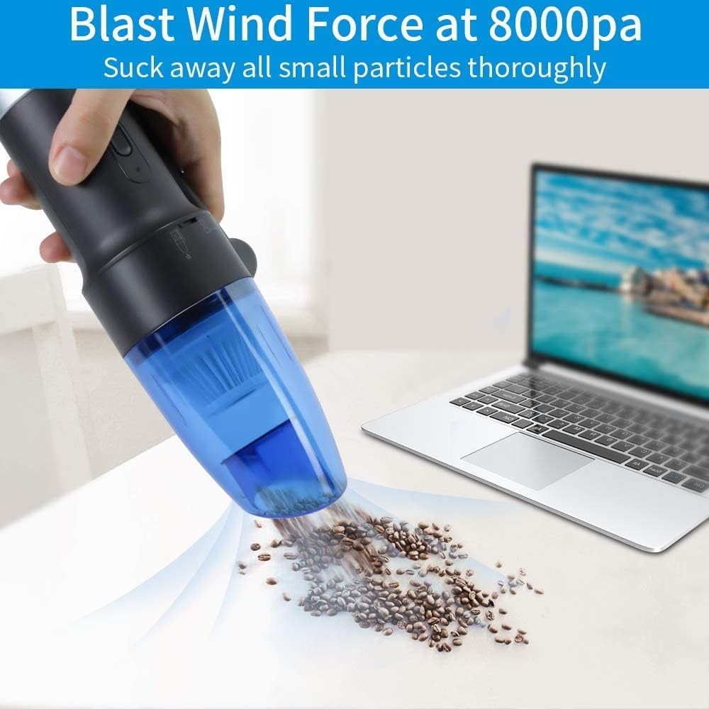 Compressed Air Duster & Small Vacuum Cleaner 2-in-1, USB Rechargeable O70641