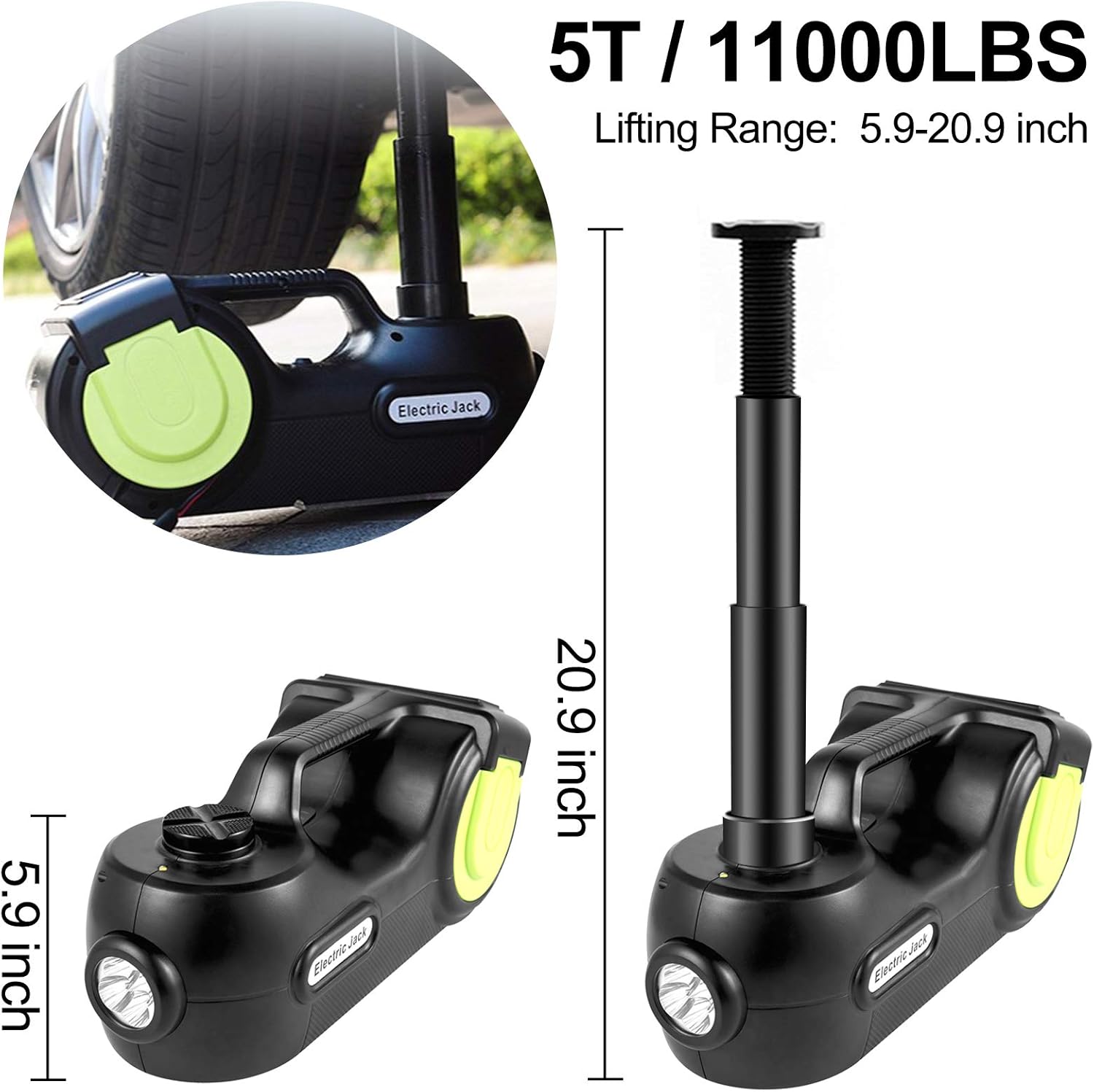 5 Ton Electric Hydraulic Floor Jack with LED Light L2869