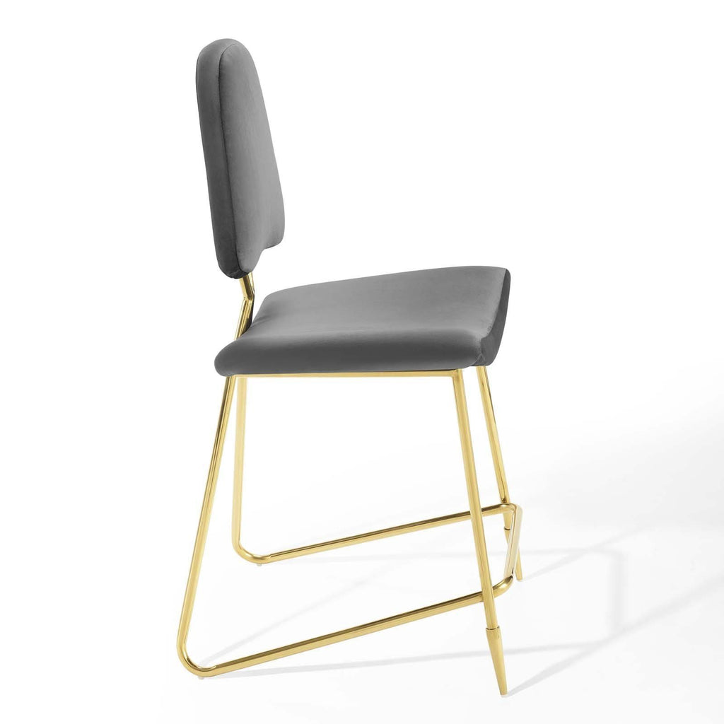 Navy Velvet Counter Stool W113