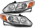 2006-2008 Honda Civic Headlight Assembly Driver and Passenger Side Sedan A97118