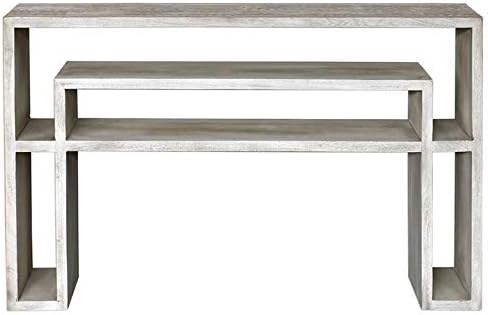Bone White Carved Console Table G45219