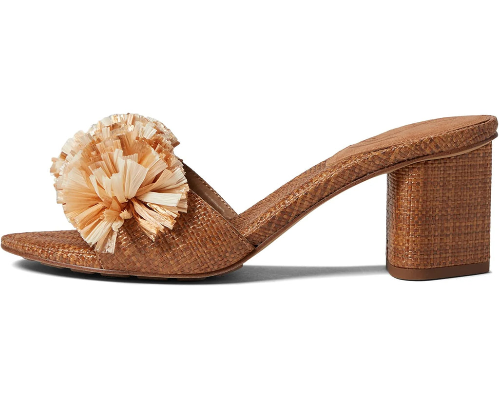 Brown Slip On Block Heeled Mules A688348