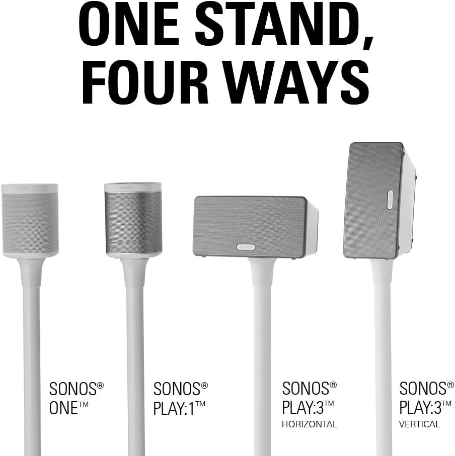 White Single Speaker Stand O985