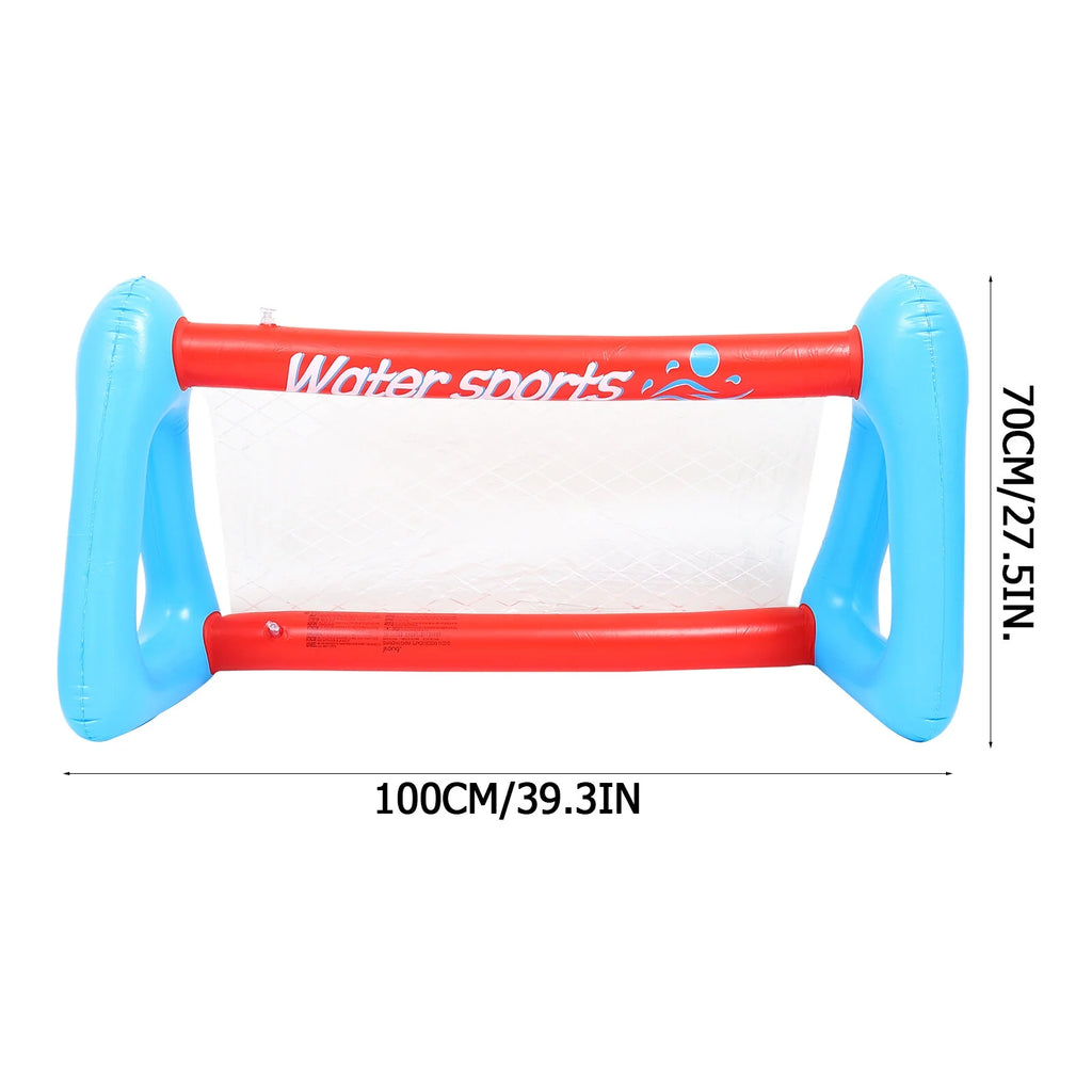 Inflatable Pool Float Set with Volleyball Net and Volleyballs Y82070