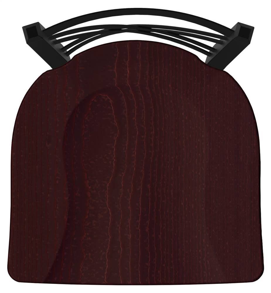 Black Wrinkle Finish Chair with Dark Cherry Oak Seat Y49890