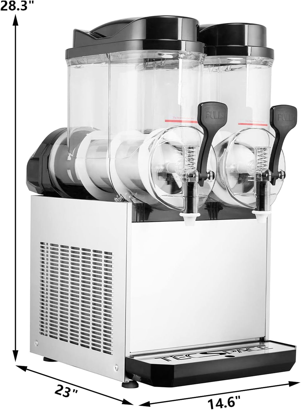 110V Commercial Slushy Machine, 15/30/45L Stainless Steel Frozen Drink Maker R517